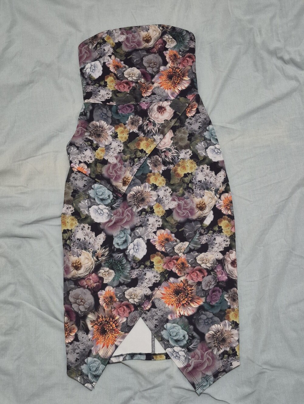 ASOS Floral Strapless Bodycon Size 4 Dress - Multicolor